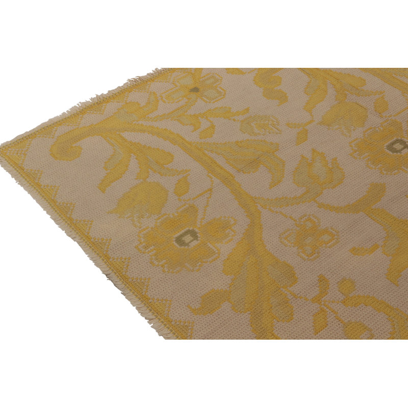 Hand Knotted Wool Floral Area Rug, Rectangle 9'3" x 17'4"