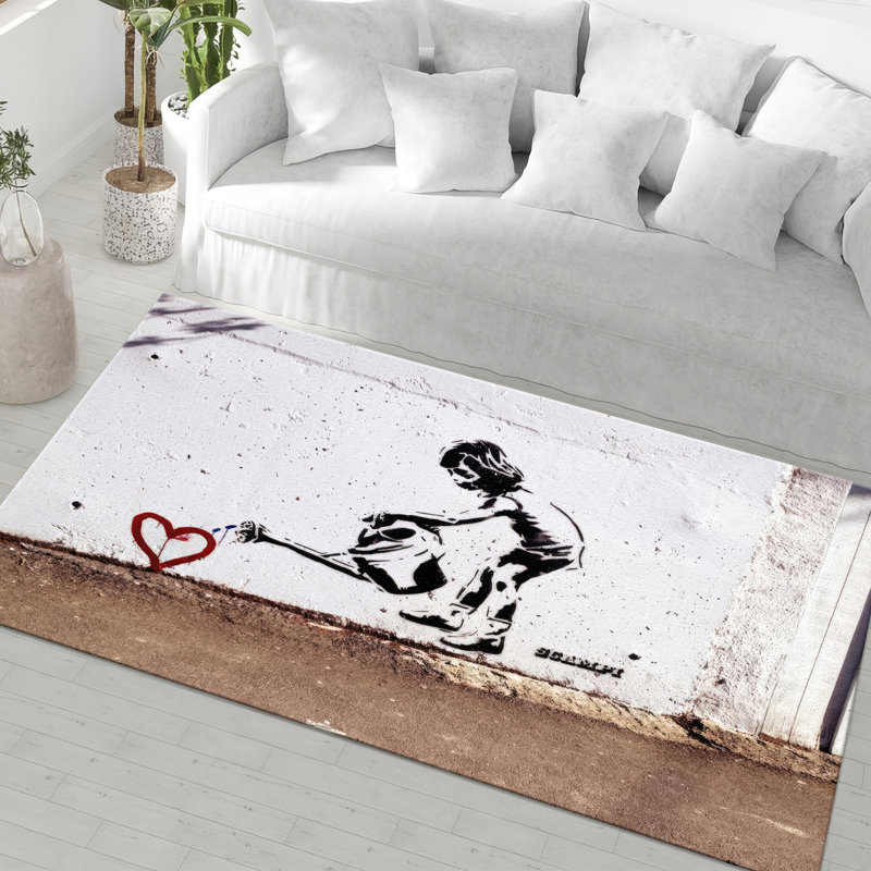 Delicate Floral Theme With Pile Soft Printed Rug Offering an Enchanting Touch to Your Living Space, Rectangle 2'8" x 3'11"