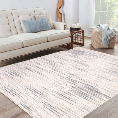 Tapis de salle à manger à rayures