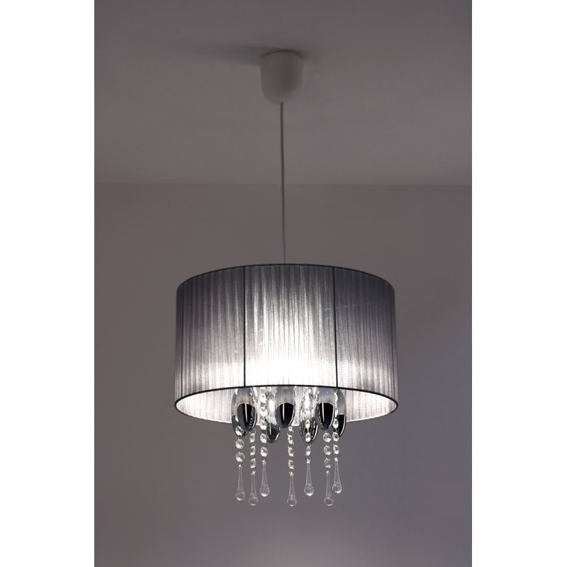 Zoe 1 - Light Drum Pendant, Black