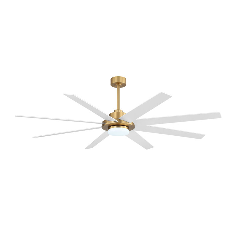 Ventilateur de plafond 72 pales 72 pouces pour l'intérieur en bois massif à double face avec lumière DEL et télécommande, 72"