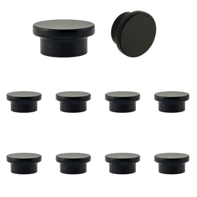 Ethan 1-5/8" Diameter Matte Black Oversized Round Cabinet Knob Multipack