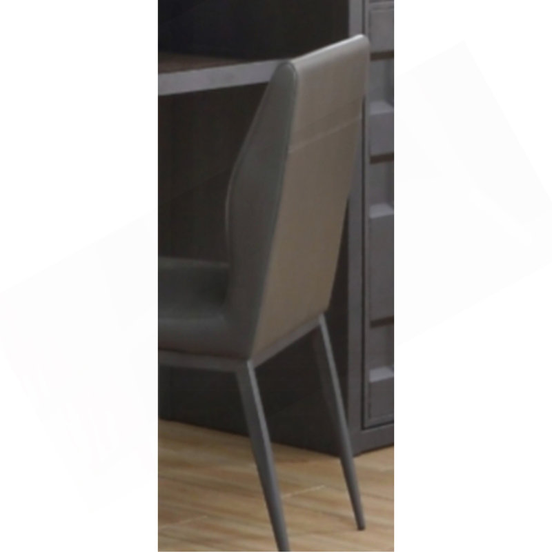 Chaise en cuir synthétique gris Cargo et finition bronze industriel