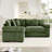 Oversized Cloud Modular Sectional Couch,Convertible Sectional Couches Deep Seat Extrawide Armrests, 10 Throw Pillows Premium Corduroy Fabric, Ergonomic Design,Easy Assembly, For Living Rooms,Green-1570222437-1570222433