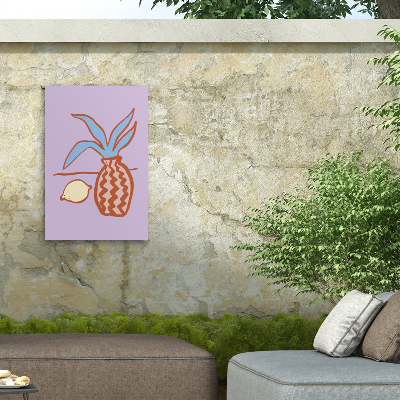 Rouleau lilas bolologien sur toile, H 19 po x l 12 po