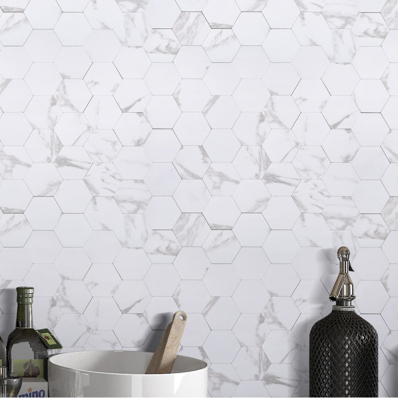 Santorini 2.5 in. W x 2.5 in. L Fireplace Surround Peel and Stick Mosaic Tile