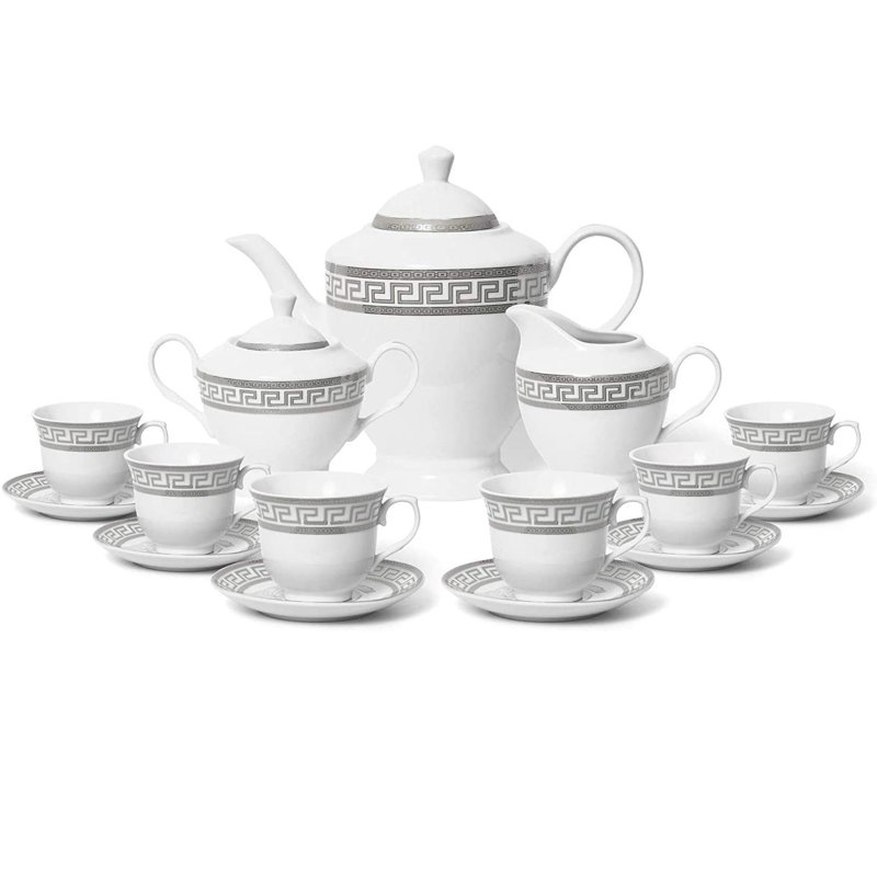 Mercer41 Ocilla 43oz. Geometric Teapot, Silver