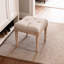 Petit banc rembourré, banc carré rembourré avec repose-pieds rustique