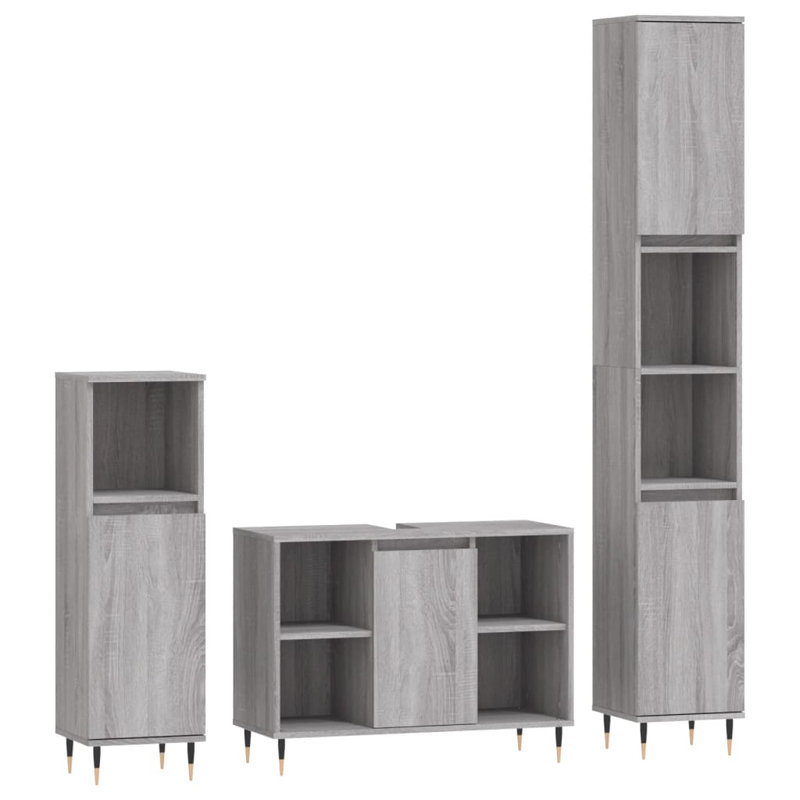 This trendy bathroom furniture set is meant to be an excellent addition to your bathroom, giving it a tidy and striking appearance!