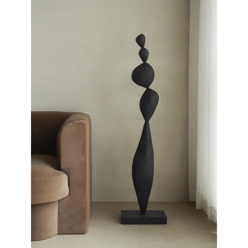 Zen-Style Walnut Wood Art Sculpture Ornaments, Black