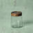 Clear Glass Jar with Metal Cladding Lid Small