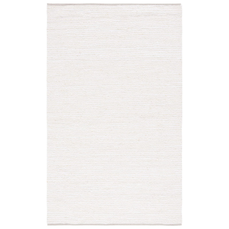 Tapis ivoire / beige tissé à plat à la main Garret, Rectangle 5 pi x 8 pi