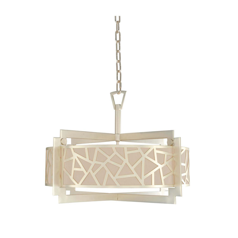 Miroir semi-encastré argenté Miramar 5 LT Kalco