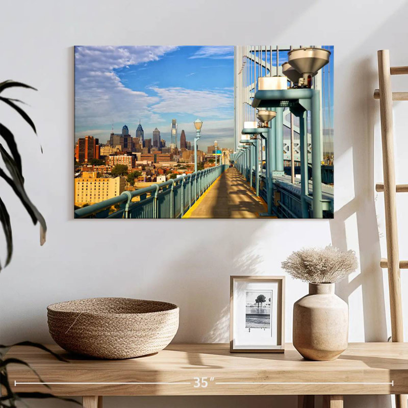 Sirci le long du pont Ben Franklin, H 16 po x l 24 po