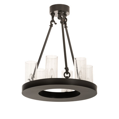 Yearwood 6 - Light Wagon Wheel Chandelier