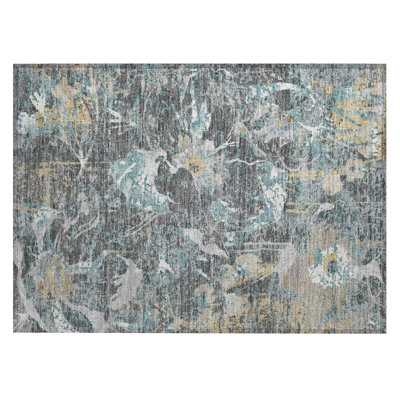Machine Washable Indoor/Outdoor Chantille ACN2929 Floral Rug