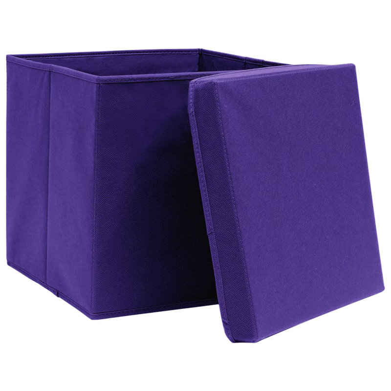 Rebrilliant Fabric Decorative Bin, Purple