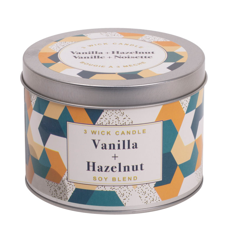 Bougie parfumée à 3 mèches 14 oz Kiera Grace, Vanille / noisette