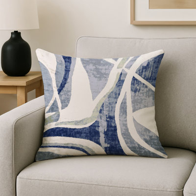 Modern Contemporary Grey Indoor and Outdoor Throw Pillow