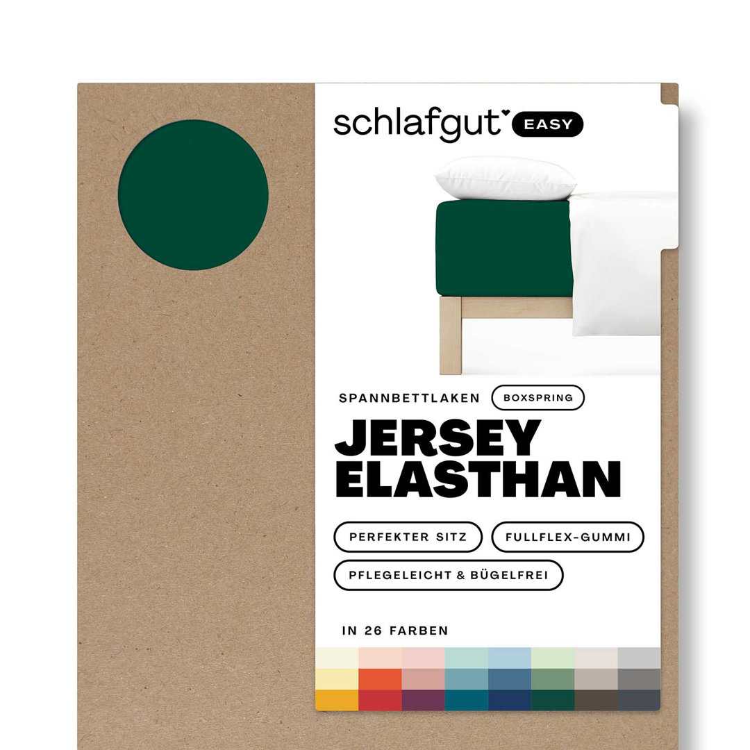 Jersey-Elasthan Spannbettlaken EASY für Boxspring 100% Baumwolle