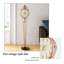 Horloge de sol 62,2 "de style européen à coquille dorée pour un usage domestique - pièce décorative silencieuse - horloge murale