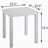 White High Gloss and Chrome End Table
