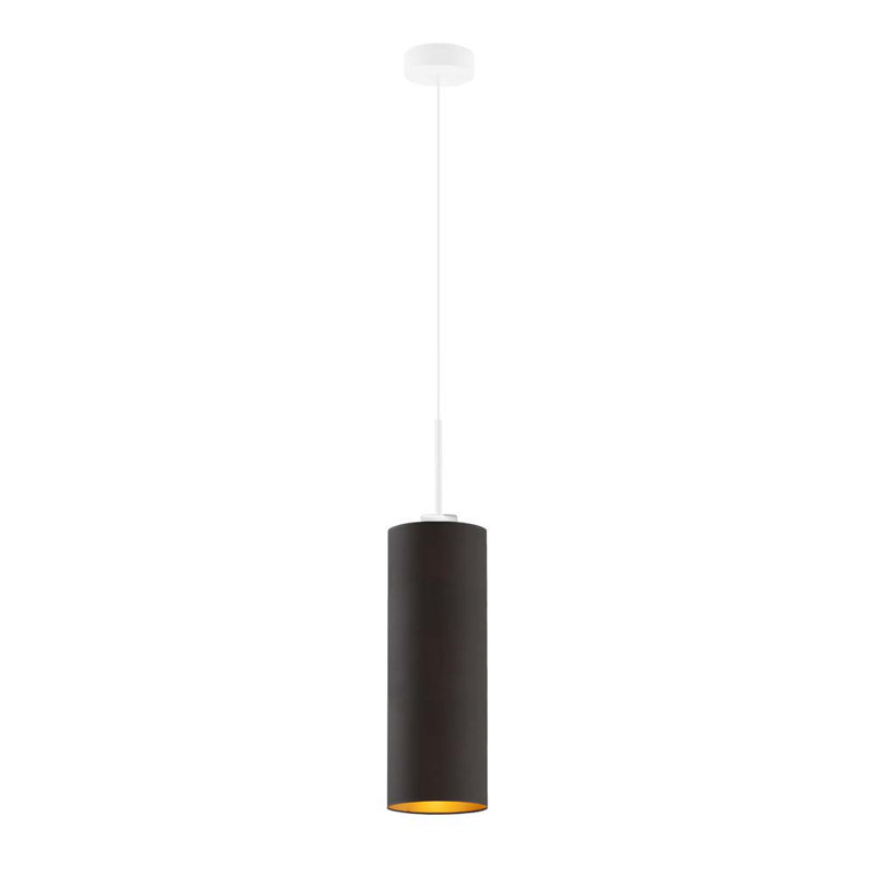 Ashraff 1 - Light Cylinder Pendant, White, Black