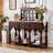 Retro Walnut Colour Solid Wood Rectangle Entryway Table-112275103