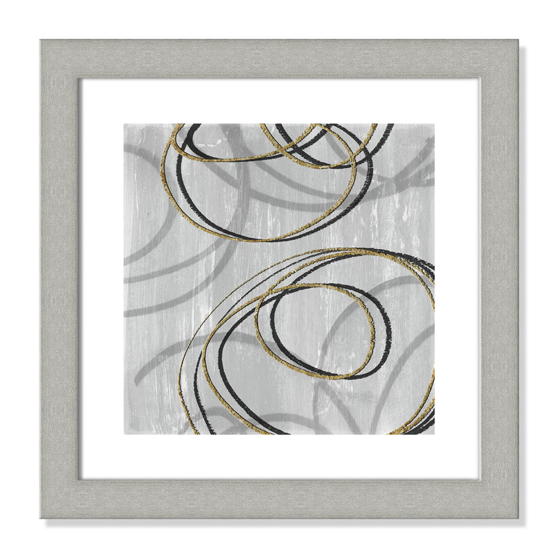 Éléments en mouvement - impression encadrée, Argent brossé, H 18,5 po x l 18,5 po x P 1,25 po