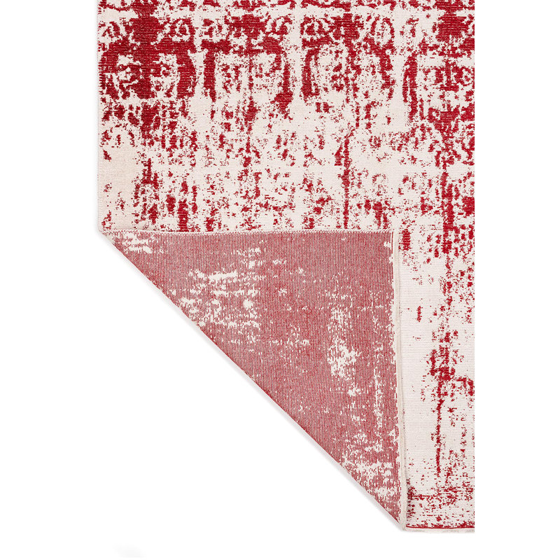 Allyannah Rectangle Vintage Look Cotton and Viscose Indoor / Outdoor Area Rug, Rectangle 5'3" x 7'6"