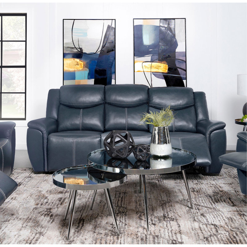 Canapé inclinable avec table rabattable Blue Motion, Bleu