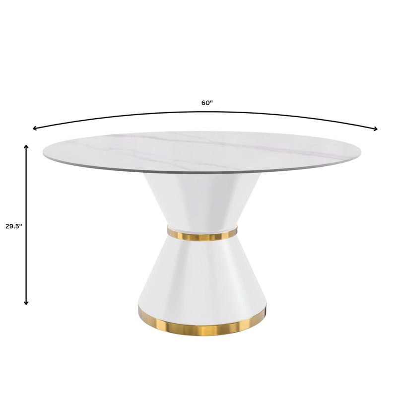 Table de salle à manger Prynn Series, Blanc
