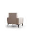 Élégant canapé 1 place, couleur écru, 35,4 x 33,5 x 30,3 pouces | Structure durable en bois de hêtre et en carton gris | Tissu doux 100% polyester, nettoyage à sec | 28 coussins en mousse et 24 garnitures en plumes | Parfait pour les salons modernes-1792989629