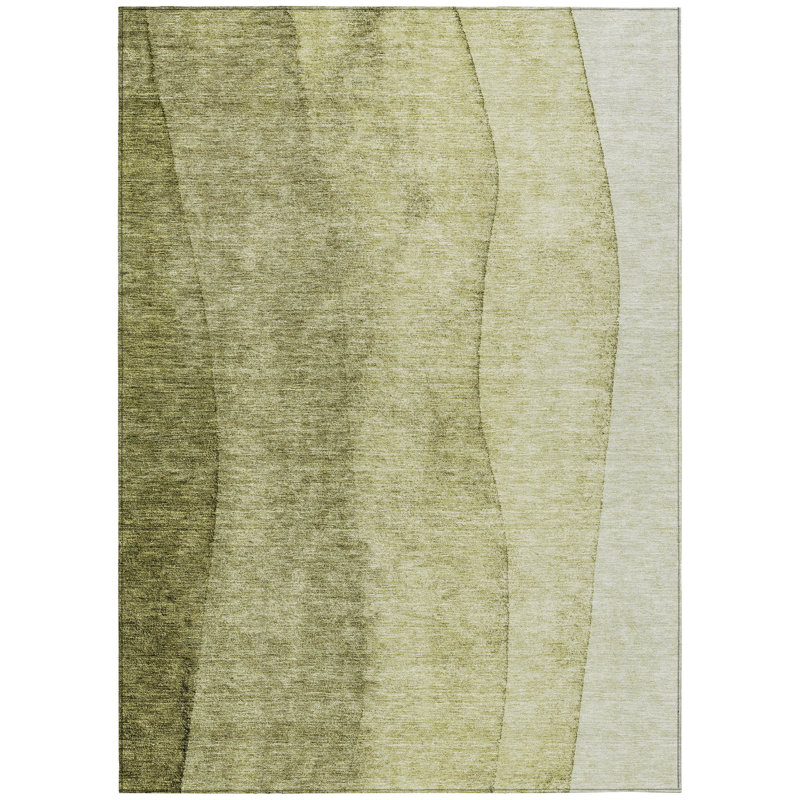 Lavonia Washable Ombre Indoor / Outdoor Rug, Rectangle 2'6" x 3'10"