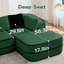 Canapé de 106 po en tissu pelucheux sans assemblage à densité élevée de 106 po, conception contrastée, canapé moelleux et confortable avec méridienne en L-118027359