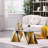 50" Glass And Stainless Steel Coffee Table-111565850