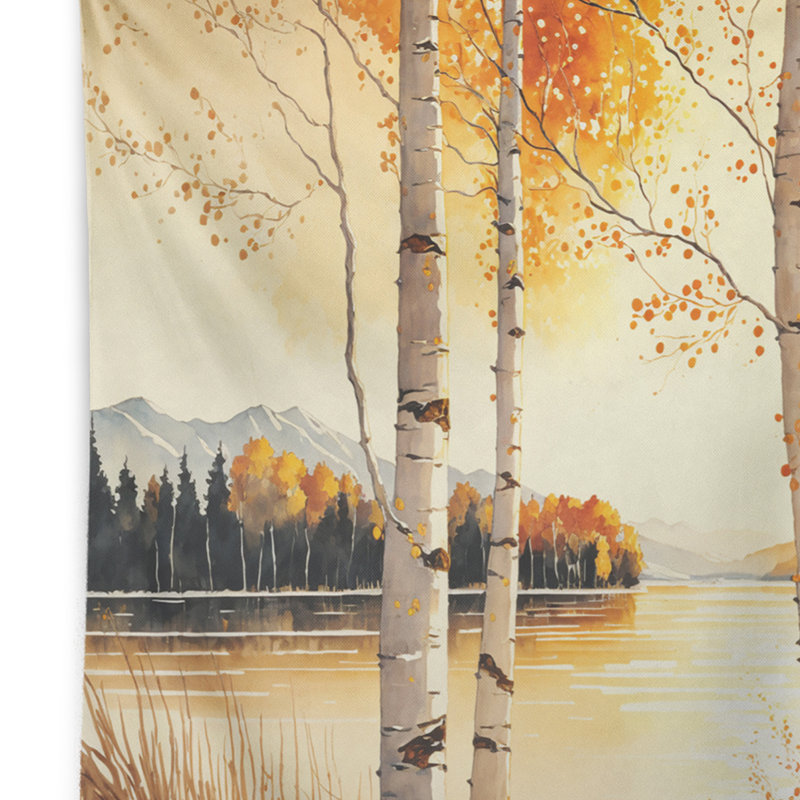 Lilath - Tapisserie murale paysage forêt, H 32 po x l 39 po