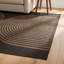 Tapis noir / brun à tissage plat Sophia-1243876031