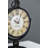 Traditional Analog Metal Quartz Movement / Crystal Tabletop Clock in Brown