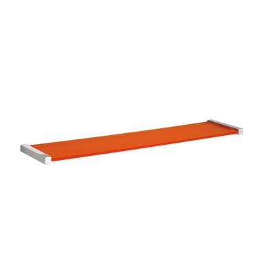 31.5 Modern Acrylic Wall Mounted Floating Shelf Book Storage Display Rack  in Orange