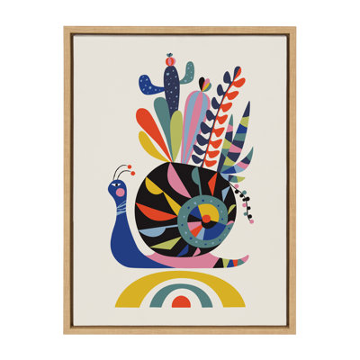 «Snail» par Rachel Lee 3 Birdies Studio, reproduction d'art sur toile encadrée
