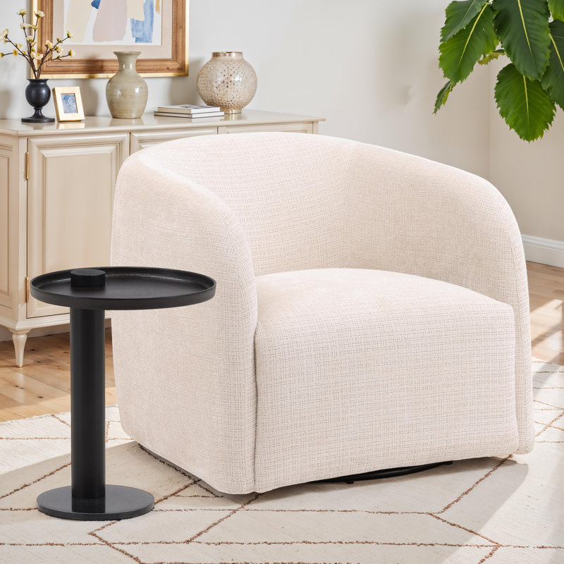 Yara End Table Black, 25" H x 19.75" W x 19.75" D, Cast Aluminum