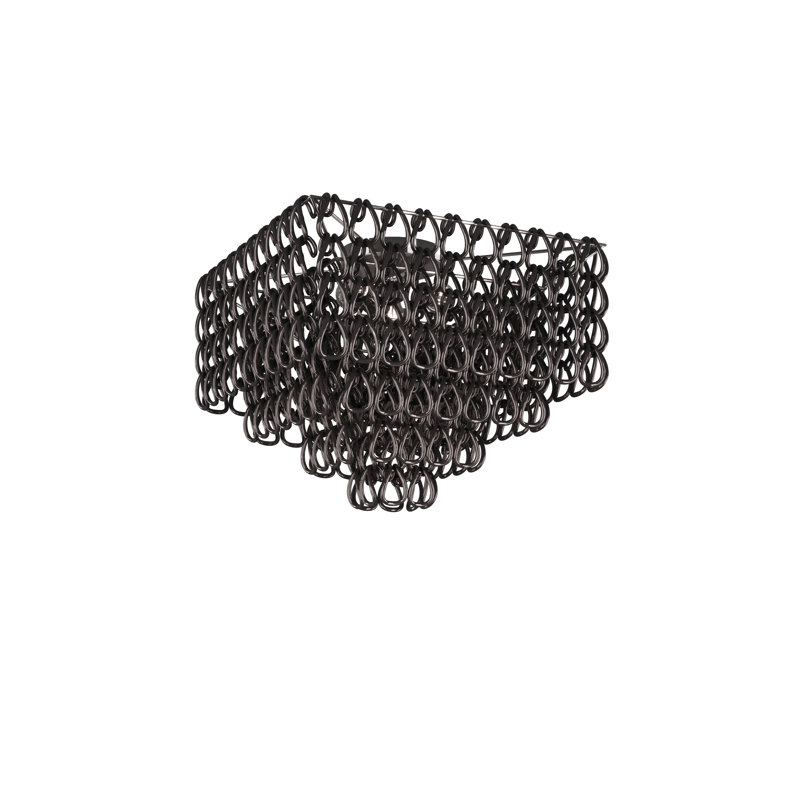 Minigiogali Ceiling Lamp 65Q White Glossy Chrome E26 Ul, Glossy Chrome, Black