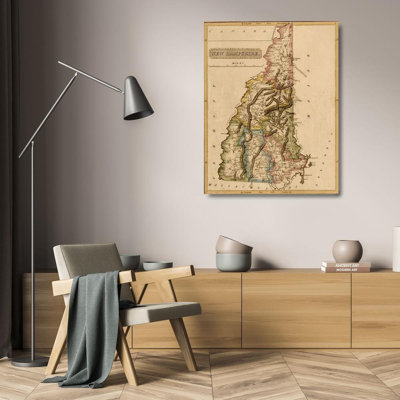Art sur toile tendue avec Alcott Hill®, cartes anciennes, New Hampshire 1817 61960