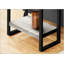 Table d'appoint industrielle polyvalente à deux niveaux avec pieds en métal robustes pour les espaces de vie et les chambres modernes