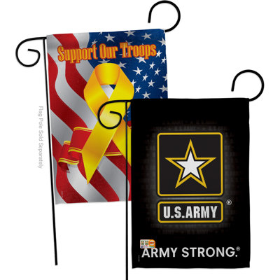 Double Sided 18.5 in. H x 13 in. W Polyester Independence Day Garden flag