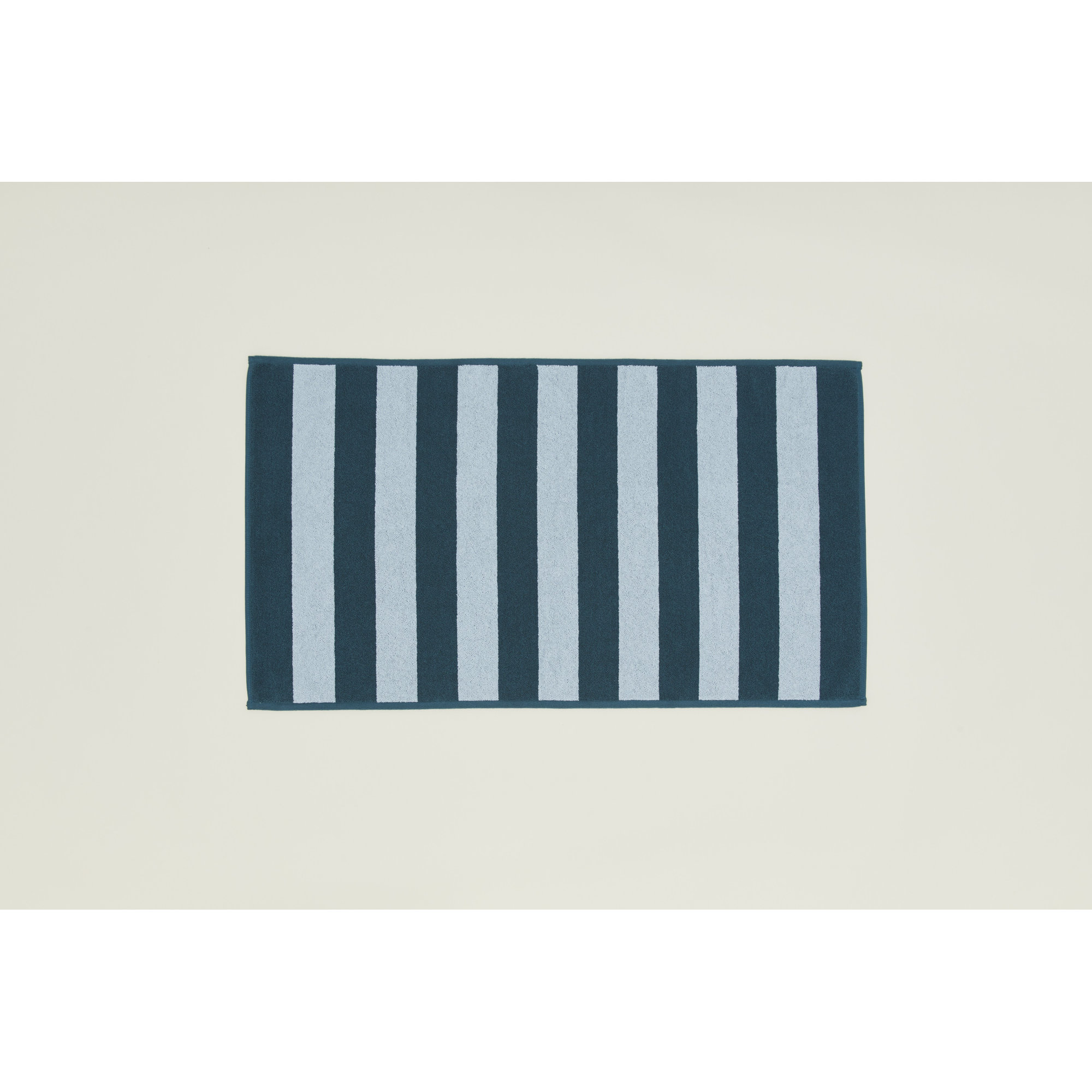 Simple Striped 100% Cotton Bath Mat, Light Gray/Dark Gray