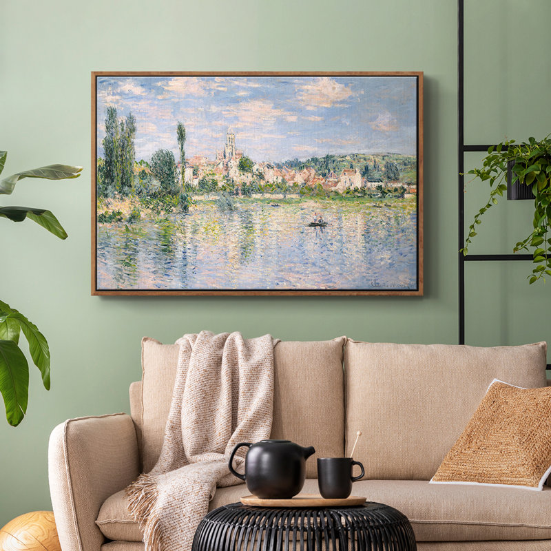 «Vintage Landscape - Cxxv» sur toile, Toile encadrée noyer flottant, H 17 po x l 25 po x P 2 po