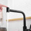 Robinet de salle de bain en acier inoxydable noir avec bec rétractable - Style classique pour une utilisation quotidienne
