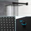 Système mural noir mat de 12 po à douchette double 12 po - Scald équilibré, douche de pluie réglable à 360 °, portatif pour une utilisation personnalisée avec valve équilibrée, expérience, rotation et adaptable